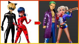 Miraculous: Ladybug And Cat Noir Glow Up Into Joker, Harley Quinn - Miraculous Transformation