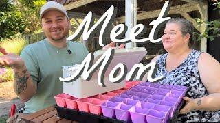 Seeds With My Mom &  Planting Hostas  || Visit Our Garden