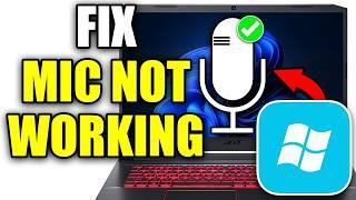How To Fix Mic Not Working On PC - Easy Guide