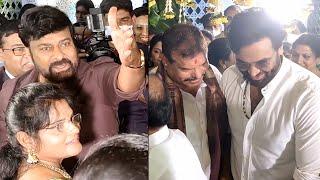 Chiranjeevi And  Manchu Vishnu Visits Botsa Satyanarayana Son's Engagement | TheNewsQube.com