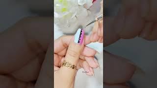 skyblue and pink colour Easy Nail Art Design At Home #nailart #naildesign #piubhol #youtubeshorts