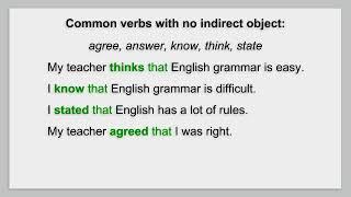 English Grammar Coach - Reporting verbs