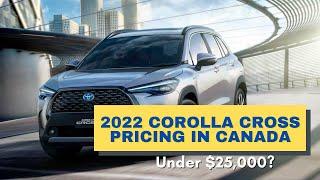 2022 Toyota Corolla Cross Pricing in Canada for Under $25,000