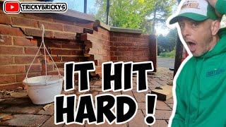 IT SMASHED THE  SQUINTED WALL #bricklaying #construction #build