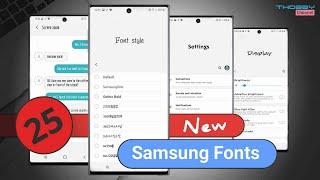 New Samsung Fonts | 25 One UI Font Pack