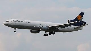 Lufthansa Cargo MD-11F [D-ALCE] - AMAZING landing @ Frankfurt Airport!