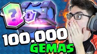 GASTEI 100 MIL GEMAS ABRINDO BAÚS SUPER MÁGICOS NO CLASH ROYALE!