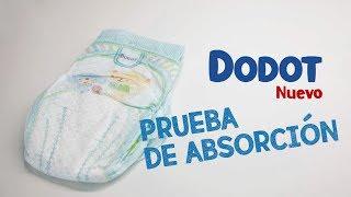 Prueba de absorción, pañales Dodot