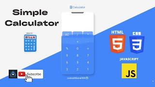 Calculator using html css javascript | Simple calculator