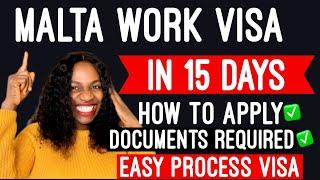 EASY WORK PERMIT VISA | HOW TO  APPLY FOR A WORK PERMIT VISA IN MALTA | DOCUMENTS REQUIRED