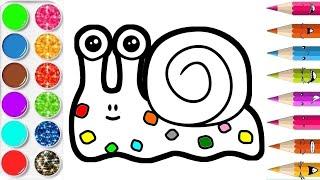 Coloriage Escargot APPRENDRE À DESSINER vidéo éducative & Planète coloriage