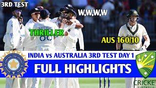 India vs Australia 3rd Test Full Highlights | IND vs AUS | IND vs AUS 3rd Test Highlights 2024