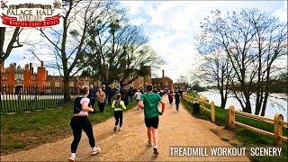 Sub-2 Hour Half Marathon Hampton Court Palace 2024 Treadmill Workout Scenery | Virtual Run / Walk