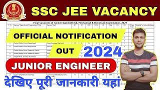 SSC JE Final Vacancy Details 2024 jari|SSC junior Engineer Final Vacancy Details 2024 official jari