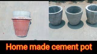 Home made cement pot / सीमेंट का गमला घर पर कैसे बनाएं / ₹10-20 लगाकर घर पर ही बनाइए सीमेंट का गमला