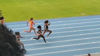 Gabby Thomas won her 200m in 22.42 New York Grand Prix #grandprix #athletics#athlete#trackandfield