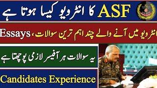 Asf interview questions / asf interview 2022 / asf interview essay /asf interview important question