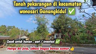 Tanah pekarangan di kecamatan wonosari Gunungkidul #dijual shm p 802m²