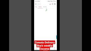 zomato delivery boy weekly Earning #shorts