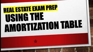 Amortization Schedule Explained | Real Estate Exam Prep Videos