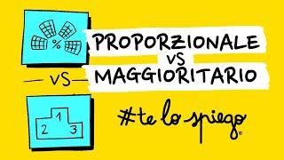 DIFFERENZE TRA PROPORZIONALE  E MAGGIORITARIO | #TELOSPIEGO