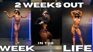 WEEK IN THE LIFE ON PREP | 2 Weeks out | Glute workout ,Posing ,checkin with coach