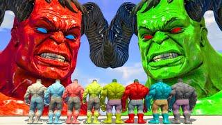 Red Hulk Lucifer Spread Wings Beats Team Hulk Incredible - What If