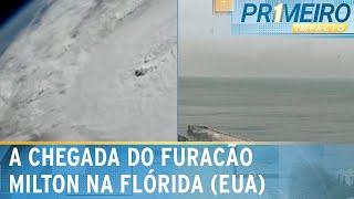 Furacão Milton: veja imagens aéreas e ao vivo da Flórida, nos EUA | Primeiro Impacto (09/10/24)