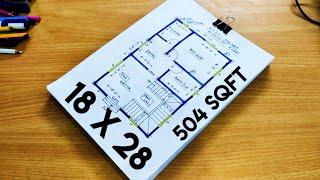 18 x 28 HOUSE DESIGN II 18 X 28 GHAR KA NAKSHA II 18 X 28 HOUSE PLAN