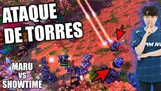 MARU ATACA CON TORRETAS! - SUPER BUILD TERRAN vs PROTOSS! Maru vs Showtime Gamers 8 Starcraft 2