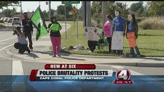 Group protests at Cape Coral Police Dept. against police brutality