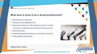 Careers in Dentistry & the General Dental Council​ (VHCC 2020 Keynote)