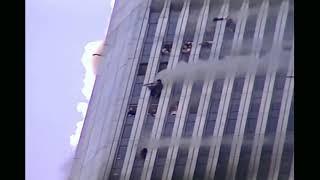 People waving from Wtc. 11 settembre 2001.Torri Gemelle.Twin Towers.World Trade Center, 11 september