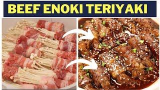 Super Easy Beef Enoki Roll - Teriyaki | Pinoy Recipe