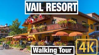 4K City Walks: Vail Village Colorado City Tour - Virtual Walk beginner Treadmill workout Video