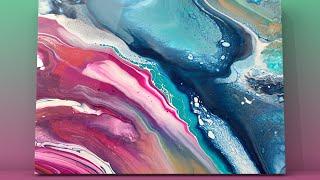 Acrylic Pouring Tutorial | Beginner Pour EASY