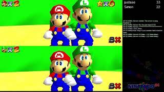Super Mario 64 - 120 stars - 2 player with Simon