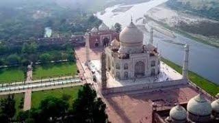 drone view of TAJ MAHAL