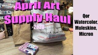 April Art Supply Haul, pens, Moleskine sketchbooks, Qor Watercolors   ️