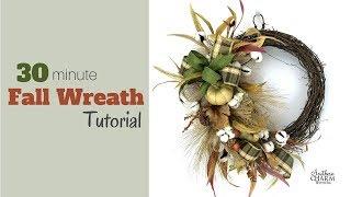 Quick 30 Minute Fall Wreath Tutorial | Southern Charm Wreaths