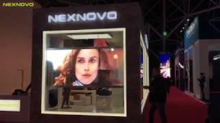 NEXNOVO world's highest resolution transparent LED display XT2L shown at ISE2017