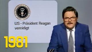 ZDF heute mit Gerhard Klarner u.a. zur Vereidigung Ronald Reagans als US-Präsident (20.01.1981)