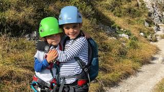 Klettersteig mit kleinen Kindern (Jubiläumssteig via Gruttenalm) 2019