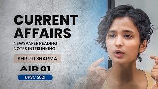 How To Read Newspaper | Current Affairs Note Making | Shruti Sharma IAS #toppertalks #upsc