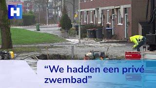 Straten onderwater in Zaandam na gesprongen waterleiding