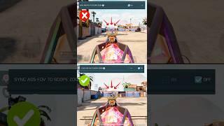  Turn This Setting OFF To Make Your AIM Perfect In COD MOBILE  #shorts #trending #codm