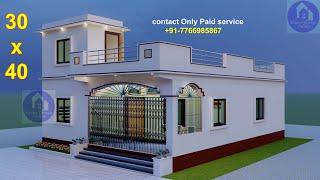 30x40 Ghar ka Design II 2Bhk House Plan II Simple and Beautiful Home Plan II  Home plan in 1200sqft