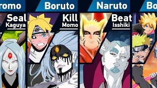 Who defeated the Otsutsuki Members in Naruto and Boruto