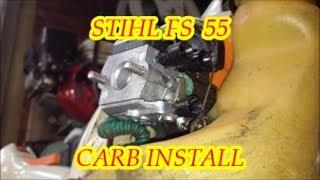 STIHL TRIMMER  /  FS 55 R CARBURETOR INSTALL  /  TOOL MODIFICATION  /  FINAL ADJUSTMENTS