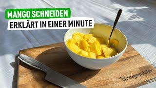 Mango richtig schneiden  Die beste und einfachste Methode - erklärt in 1 Minute